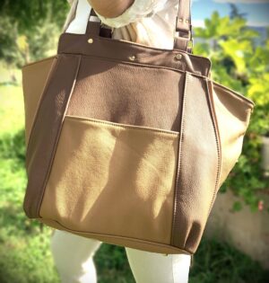 Grand Cabas Evasion cuir marron camel