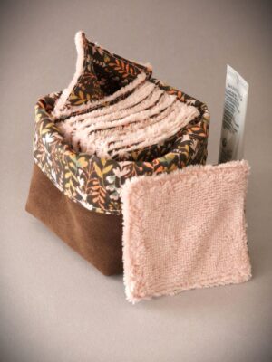 Lingettes-Démaquillante-Bambou-Rose-Marron