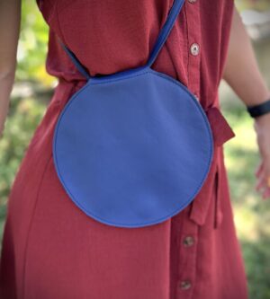 Pochette AllRound cuir bleu outremer