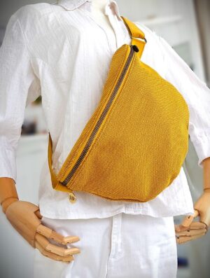 pochette bananamax jaune moutarde