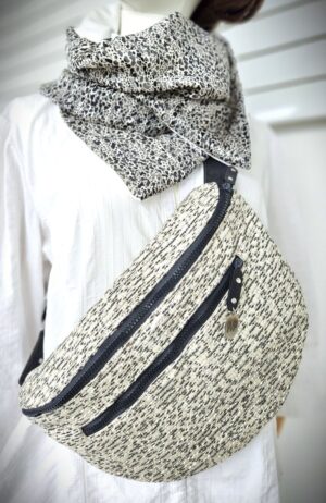 pochette-bananamax-chiné-écru-gris