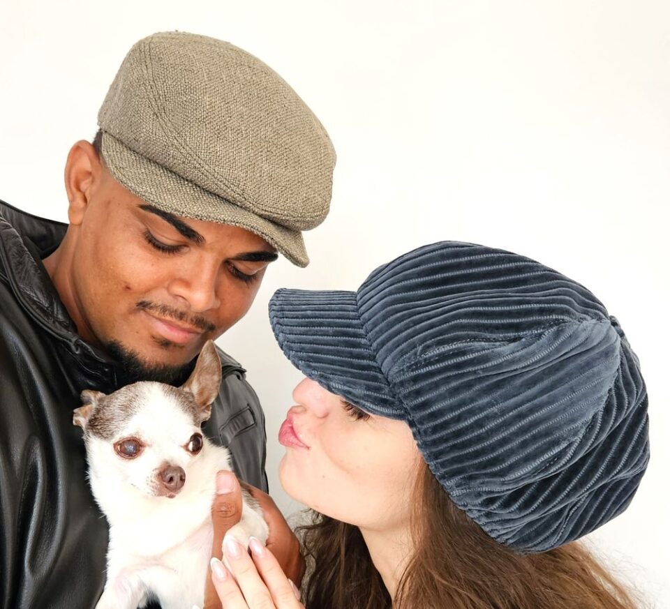 Casquette-Gatsby-Newsboy-Tissu-Velours