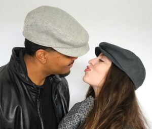 Casquette-Gatsby-Tissu-Cuir