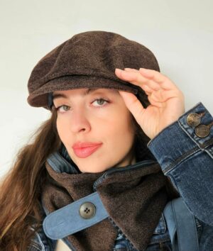 Casquette-Newsboy-Velours-Marron-bleu