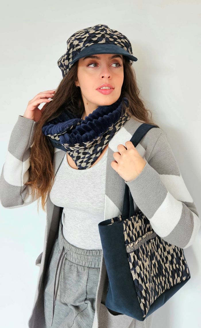 Coordonné-Losanges-Marine-Ecru